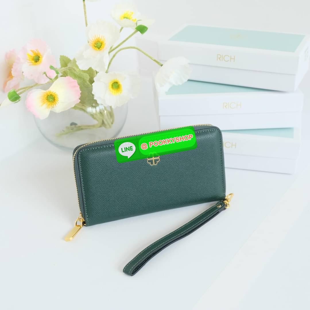 KEEP • Super Rich Collection 8 ( Long Wallet )• กระเป๋า สตางค์ขนาดยาว ซิปรอบ ภายใน จุของคุ้ม ใส่บัตร ใส่มือถือ มีช่องใส่เหรียญแยกอีกด้าน ใส่แบงค์พันได้ไม่ต้องพับ ใบจริงสวยมาก ได้ไปรับทรัพย์ทวีคูณแน่นอนค่ะ Don’t miss !!