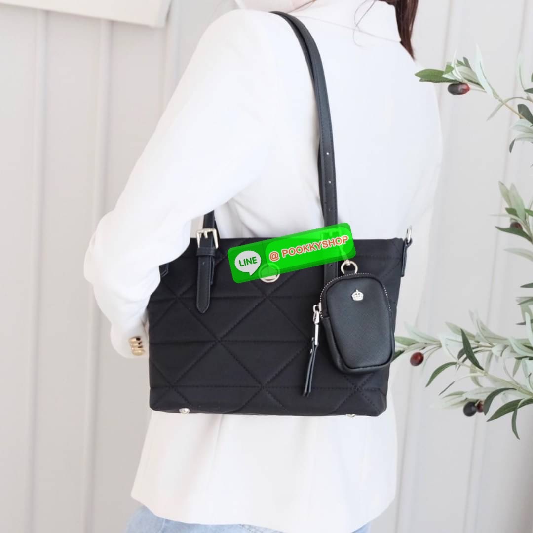 👑รุ่นขายดีล่าสุด กระเป๋า รุ่น COZY ทรง 𝗦𝗛𝗢𝗣𝗣𝗜𝗡𝗚 𝗕𝗔𝗚 size M (กลาง) ที่ผลิตจากวัสดุ Signature ของทางแบรนด์ 𝗡𝗬𝗟𝗢𝗡 𝗡