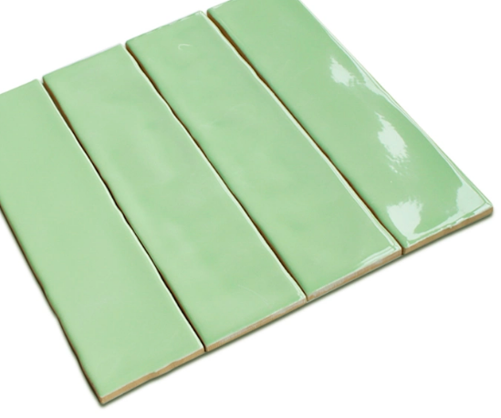 กระเบื้องซับเวย์ 3"x12" รุ่น Wavy สีเขียวอ่อน (Light green)