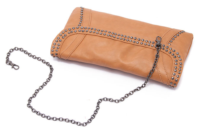 กระเป๋า Clutch มือ TONI BIANCO แบรนด์สุดหรูออสเตรเลีย สีน้ำตาล หนังหรูสุดนุ่ม สายโซ่ ถอดใส่ได้คะ