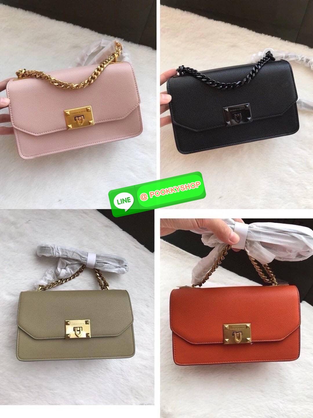 กระเป๋า Ck (charles&keith) หน้าล๊อคคอลเลคชั่นใหม่