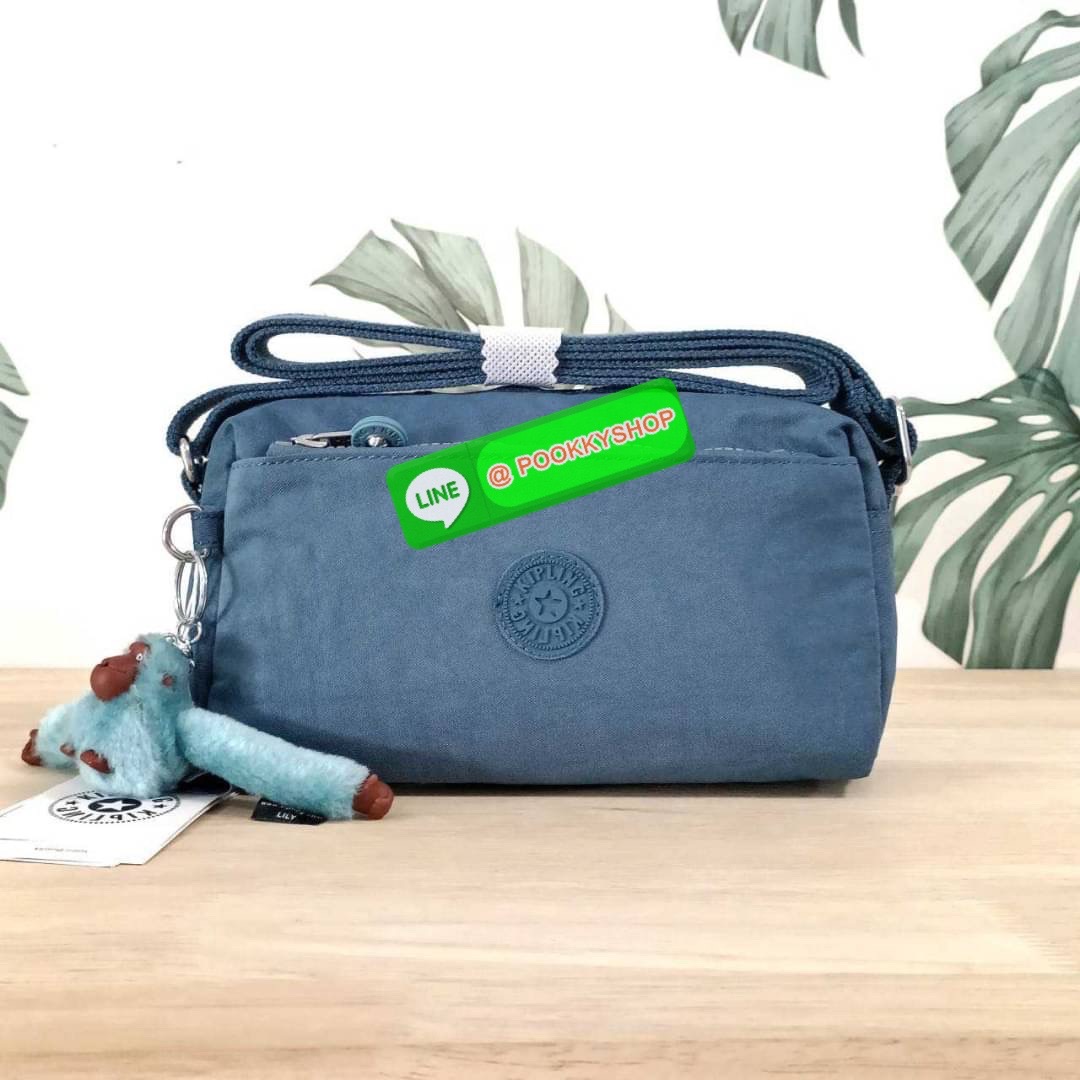 KIPLING Monkey program K16217 Seoul up sling bag รุ่น 3 ซิป สะพายข้าง ขนาดเล็กทรงสี่เหลี่ยมผืนผ้า วัสดุ Nylon 100% หลากหลายฟังก์ชั่นใช้งาน ครบครันในใบเดียว