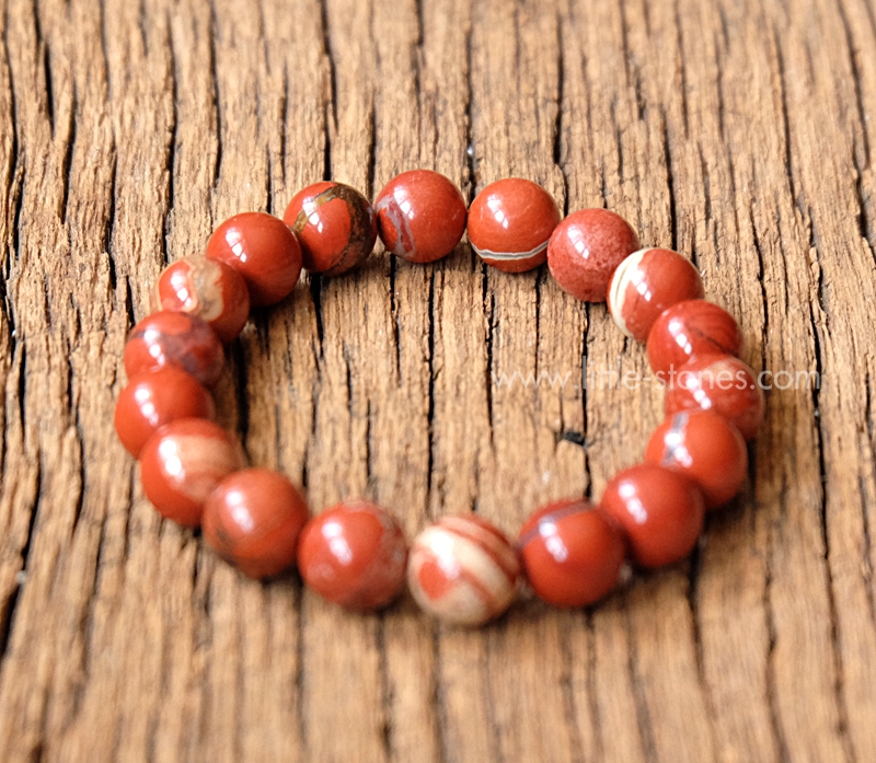 ++ Red Jasper - เร้ดแจสเปอร์ เม็ดกลมขนาด 10 mm ++