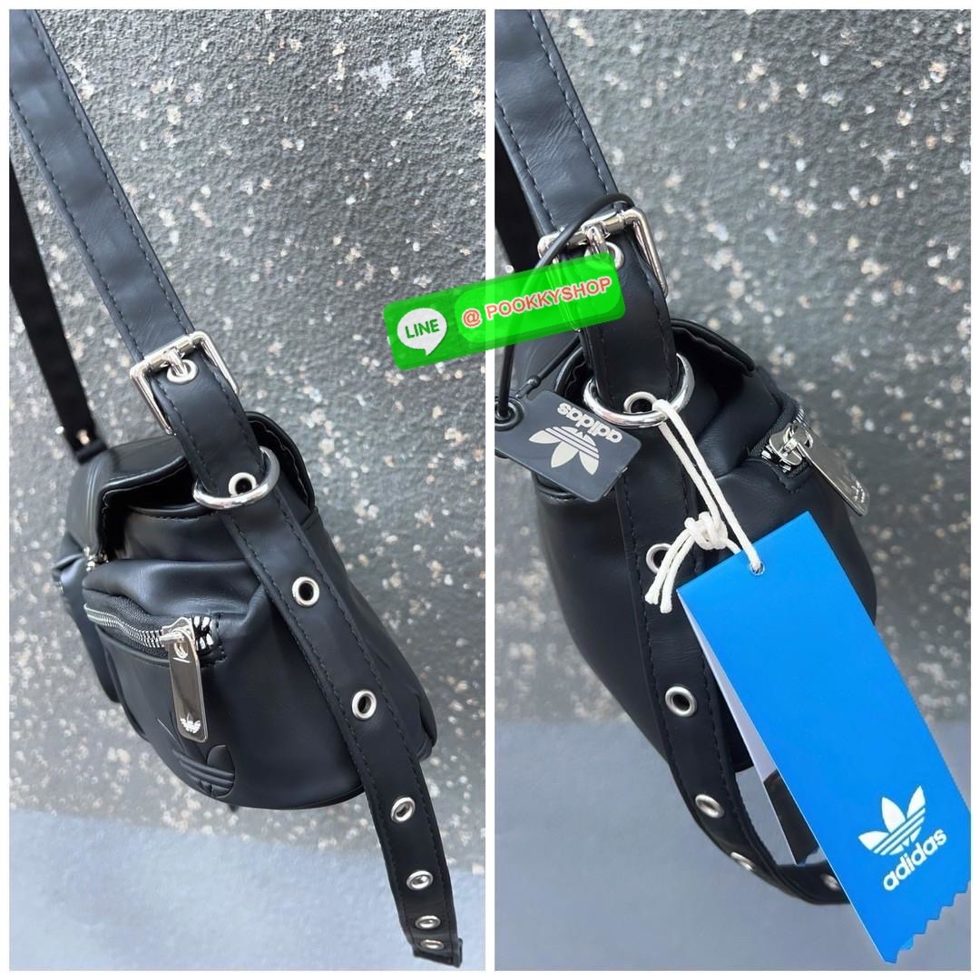 ADIDAS ORIGINALS HOBO LEATHER SHOULDER BAG 🔖พร้อมส่ง! กับกระเป๋าแนวสตรีทที่ออกแบบให้ใช้งานได้ทุกโอกาศ ดีไซด์เก๋ ถูกใจสาวๆกันเลบทีเดียวค่า 🔖หนังแท้หนานิ่ม เนื้อแมทอย่างดีสวยมากๆ อะไหล่เงิน ด้านหน้าเป็นช่องซิปสำหรับใส่ของจุกจิก เปิด-ปิดกระเป