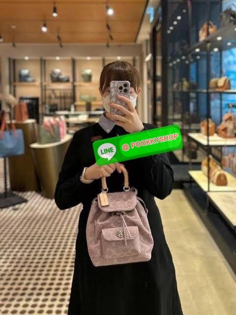 Coach Riya Backpack 21 Women Backpacks Shoulder Bag with Full Set of Coach Package