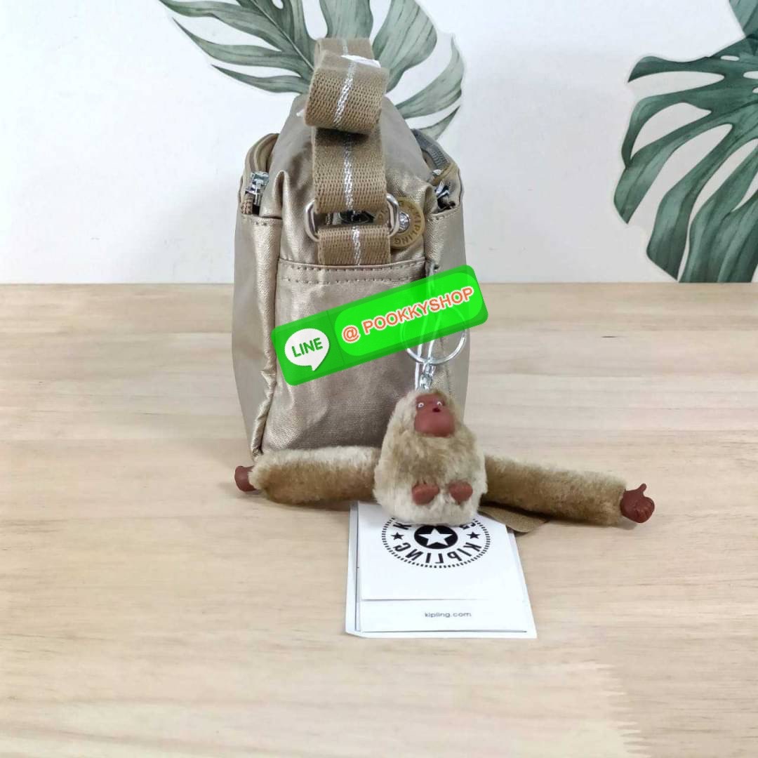 KIPLING Monkey program K16217 Seoul up sling bag รุ่น 3 ซิป สะพายข้าง ขนาดเล็กทรงสี่เหลี่ยมผืนผ้า วัสดุ Nylon 100% หลากหลายฟังก์ชั่นใช้งาน ครบครันในใบเดียว