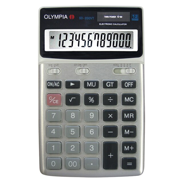 เครื่องคิดเลขตั้งโต๊ะ 12 หลัก Olympia # SD-200VT