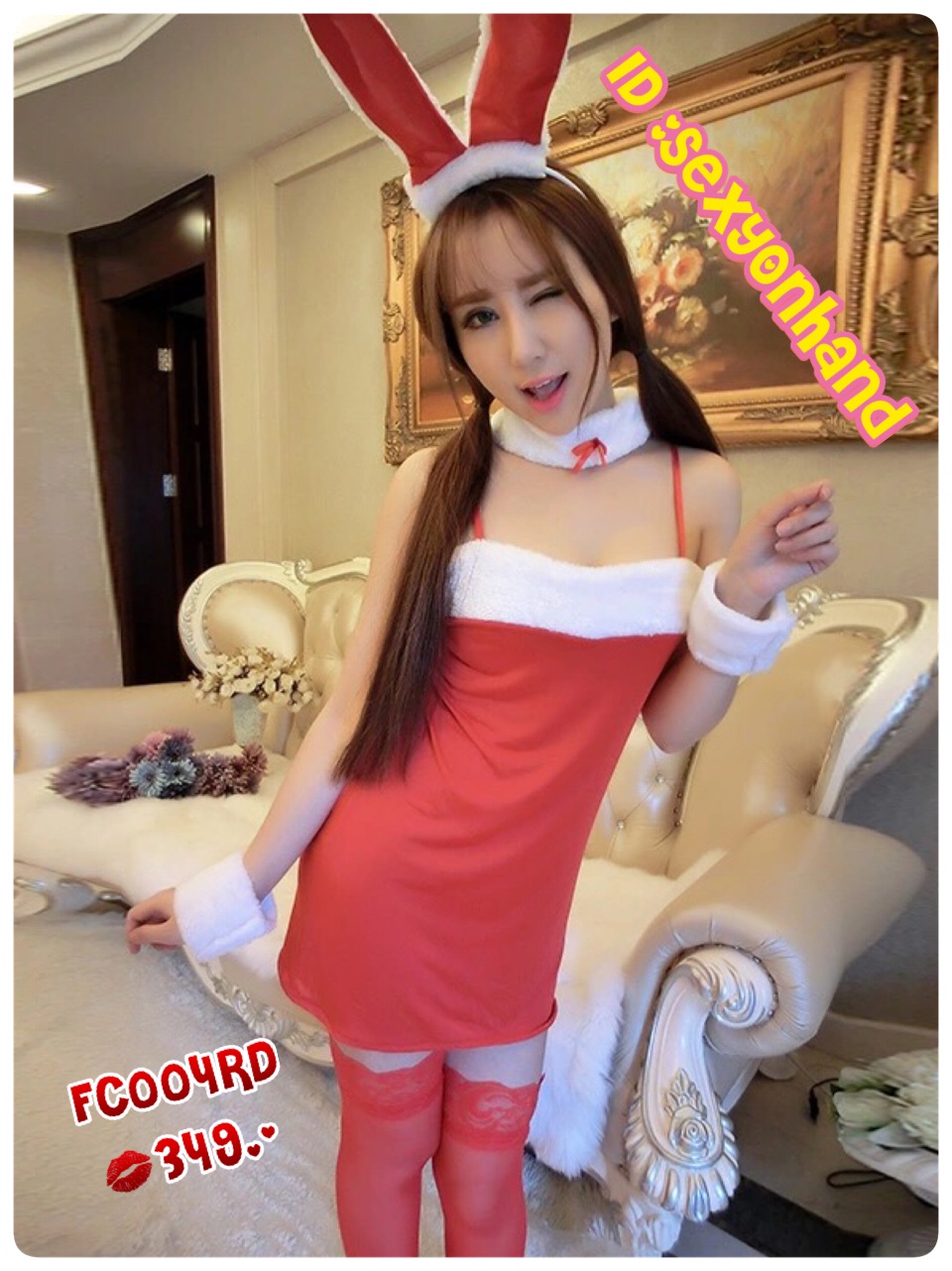 ชุดคอสเพลย์ บันนี่สาวเซ็กซี่ กระต่ายสาวแสนซน สีชมพู แต่งขอบชุดด้วย ขนฟูสีขาว พร้อมที่คาดผมหูกระต่าย ปลอกคอ และปลอกแขน 2ข้าง +G string เข้าชุดเลยคะ ในเซ็ทมีทั้งหมด 6 ชิ้น สุดคุ้ม จริงๆจร้า .. ตัวชุดเป็นผ้ายืดเนื้อดีมาก เกรดเอ นุ่มลื่น และยืดหยุ่นได้สูงมาก