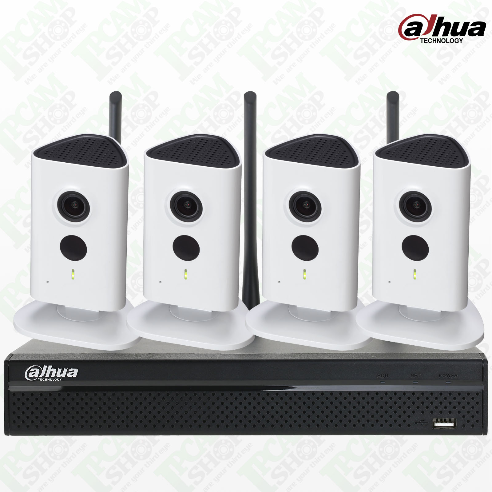 Dahua WiFi Kit NVR4104HS-W-S2, IPC-C35x4, WD Purple Surveillance Hard Drives 1TB