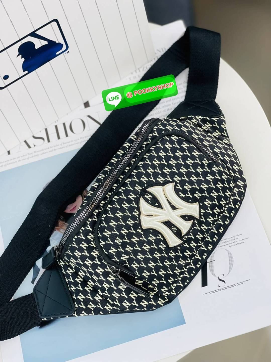MLB แท้ Outlet กระเป๋าคาดอกคาดเอว คอลใหม่ มาพร้อมกับใบลูก 1 ใบ อุปกรณ์ ป้ายแบรนด์ ถุงห่อตราแบรนด์