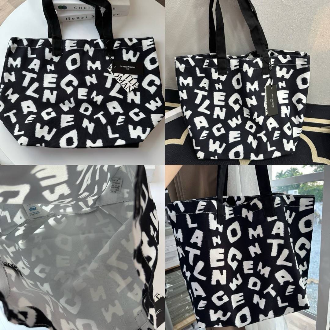 กระเป๋าถือ Gentle Woman น้ำหนักเบา จุของได้เยอะ ผ้าแคนวาส งานเทียบแท้ ชนช้อป ใช้สลับแท้ งานปั้มทุกจุด