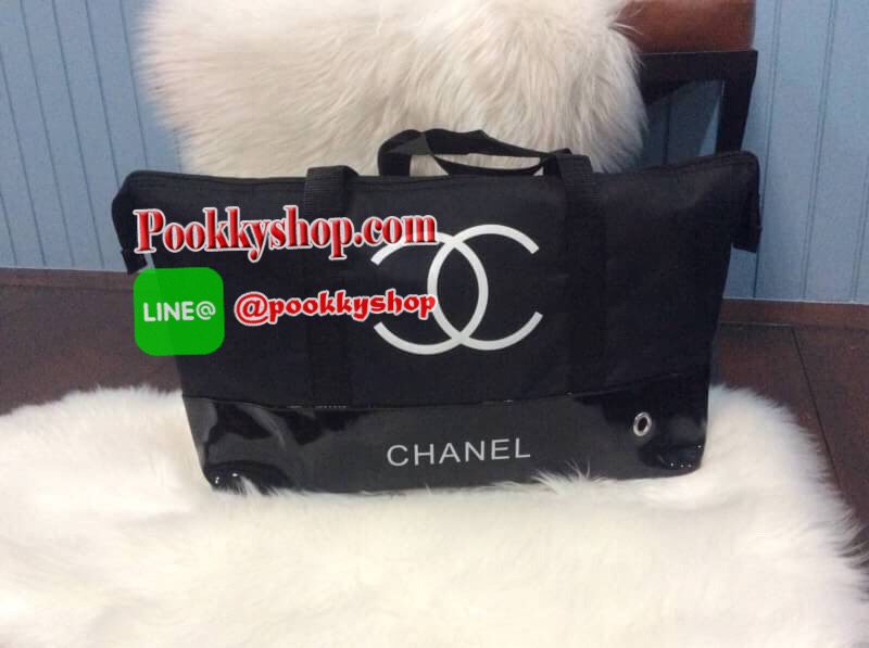 พร้อมส่ง Must Have! Chanel Beaute Black Sequin Shopping Bag กระเป๋าสะพาย ShoppingBag พรีเมี่ยมกิ้ฟ Limited Edition ของแท้นำเข้าจากเคาน์เตอร์ Chanel Beaute รุ่นใหม่ขนาดมินิประดับคริสตัลสีดำโลโก้ CC สุดคลาสสิคเปิดปิดด้วยซิปหัวซิปแบรนด์ ภายในมีโลโก้และช่องซิ