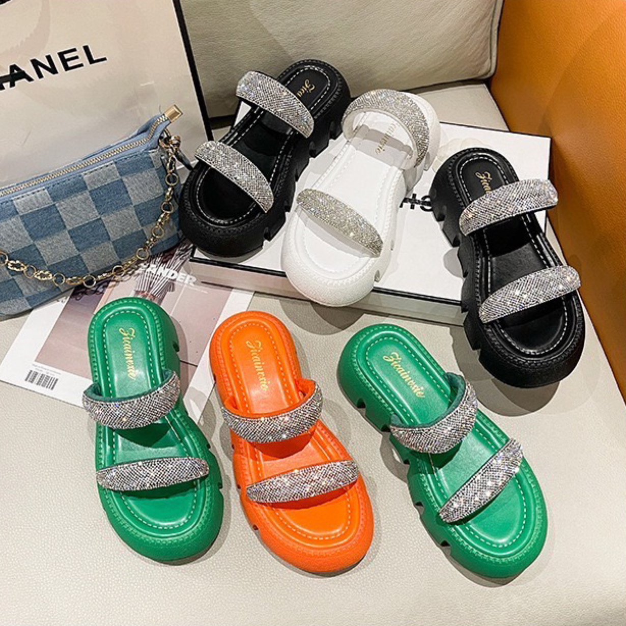 (n)(e)(w) (a)(r)(r)(i)(v)(a)(l) พร้อมส่งค่ะ รองเท้างานเกาหลี งาน💎เพชรเวอวังอลังการ สวยยืน1 🥇มาแล้วจ้าทรงสวยอย่างดี งานเกร๋เรียบหรูดูแพง ตัวนี้ห้ามพลาด ใส่สบายจะแมตช์กับกางเกง👖หรือกระโปรง👗ก็ได้ค่ะ แม่ค้าคอนเฟริม ห้ามพลาดเลยจ