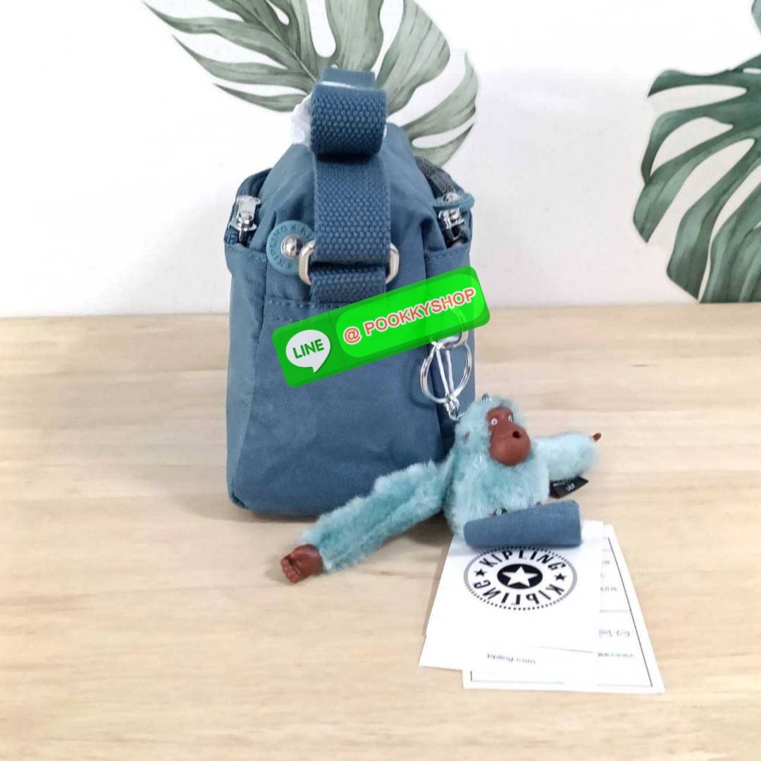 KIPLING Monkey program K16217 Seoul up sling bag รุ่น 3 ซิป สะพายข้าง ขนาดเล็กทรงสี่เหลี่ยมผืนผ้า วัสดุ Nylon 100% หลากหลายฟังก์ชั่นใช้งาน ครบครันในใบเดียว