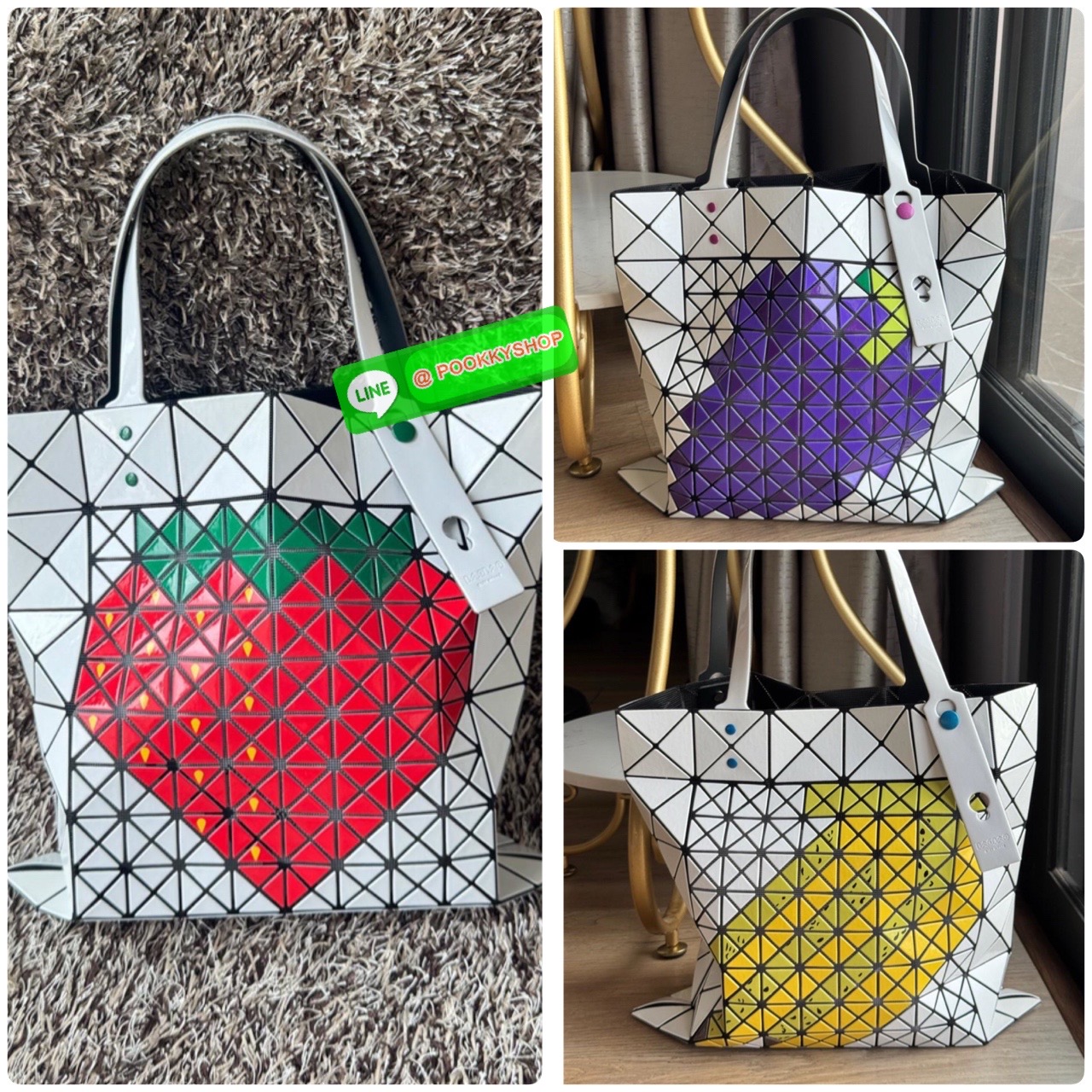 Baobao issey miyake Fruit กระเป๋าโท้ทซีรีย์รุ่นนี้มีลวดลายผลไม้น่ารัก ชิ้นส่วนตรงกลางถูกแทนที่ด้วยชิ้นส่วนต่างๆ ทําให้เกิดลวดลายดูมีมิติ เป็นขนาดที่เหมาะกับเอกสาร A4 และแล็ปท็อปขนาด 13 นิ้ว นอกจากนี้ยังมีกระเป๋าซิปด้านในที่สะดวกสําหรับจัดเก็บสิ่งของมีค่า