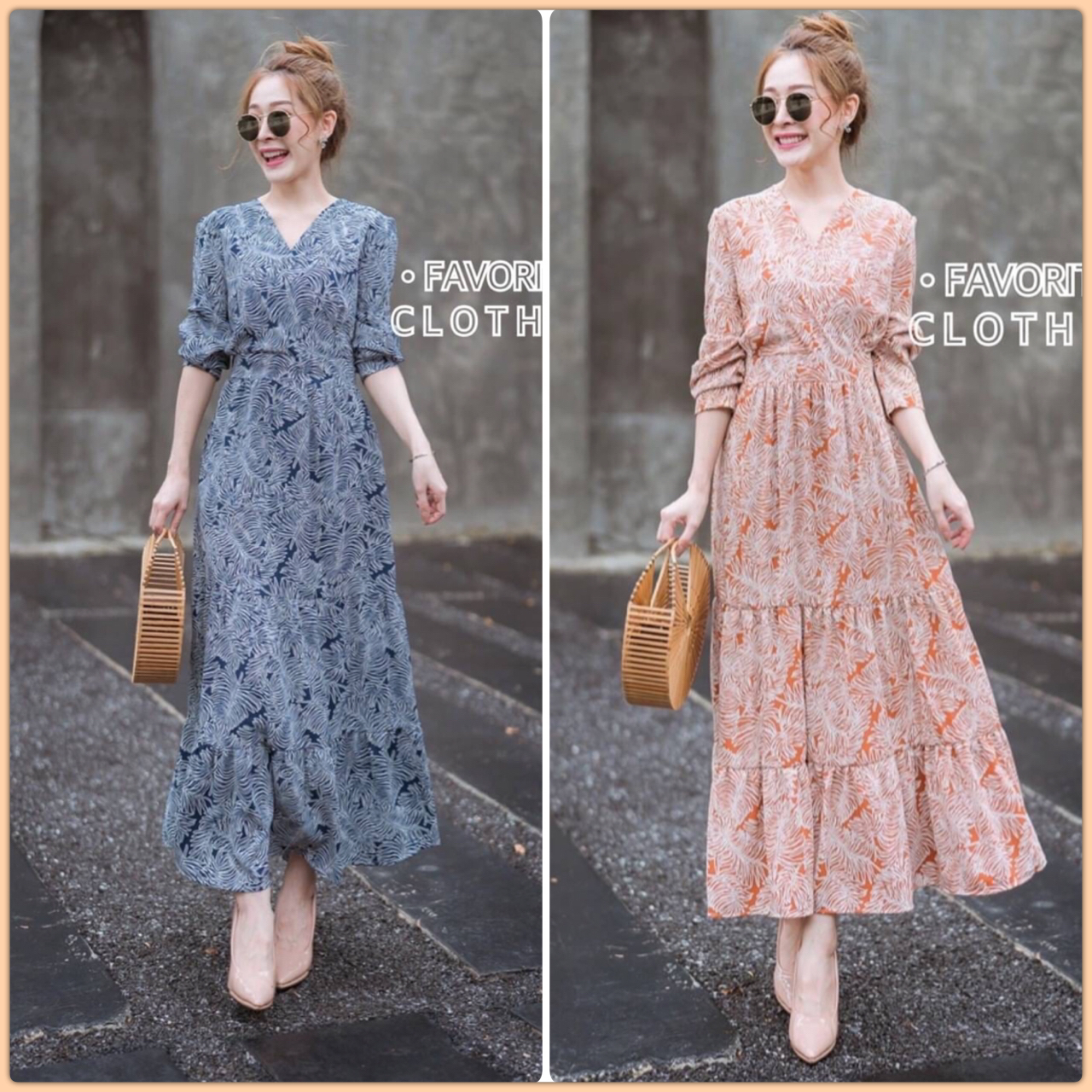 รอบ5มาแล้วค่าาา!!!! ❣️แม็กชี่เดรสคอวี❣️ แม็กชี่เดรสลายดอกคอวีแขนยาว ผ้าพิมพ์ลายดอกคมชัด งานสม็อคเอวด้านหลัง งานจริงสวยมากๆค่ะ แพทเทิร์นสวย ผ้าใส่สบายสุดๆ สาวๆตัวเล็กตัวใหญ่ใส่ได้หมดจ้า รีบจัดด่วนๆเลยน๊าาา