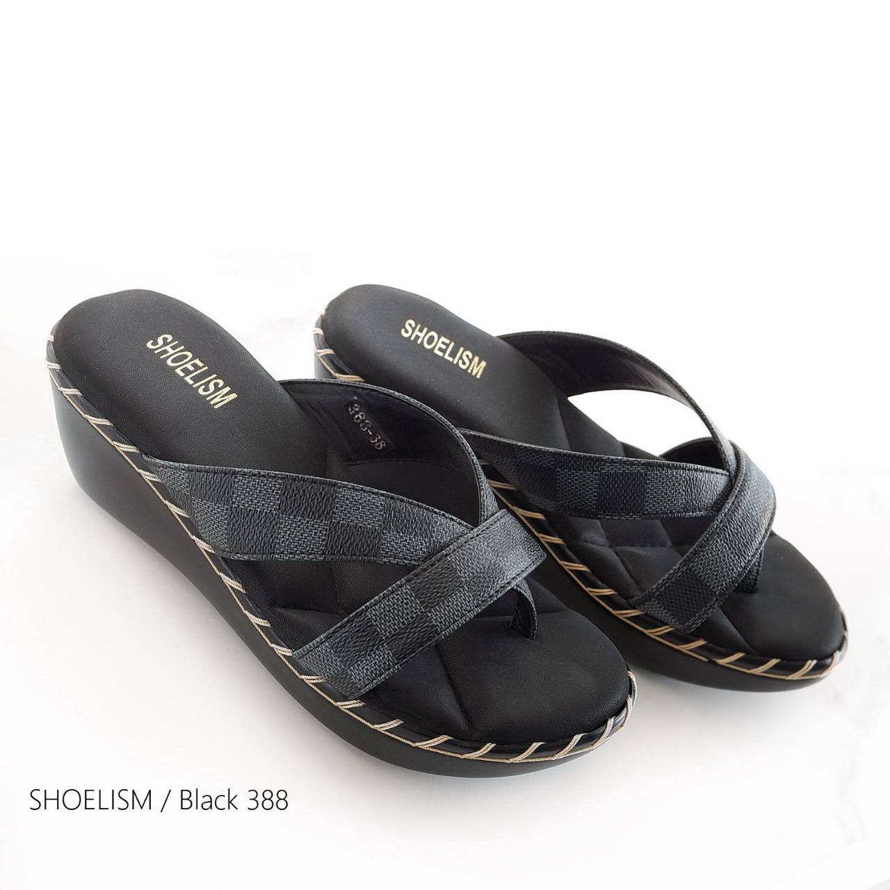 แบบขายดี พร้อมส่ง งานใหม่ล่าสุด รองเท้าส้นเตารีด วัสดุหนังนิ่มพิมพ์ลายดามิเย่ร์ พื้นนิ่ม ได้ลุคไฮคลาส สวยมีระดับค่า