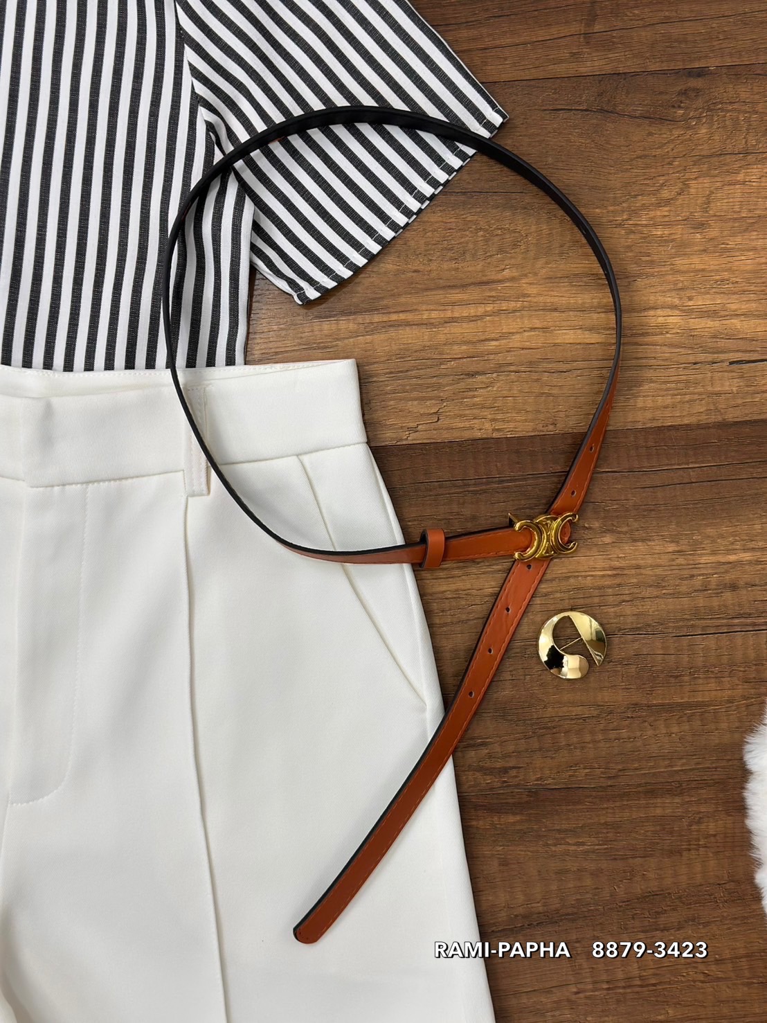 ชุดเซทแฟชั่น เซตส4ชิ้นสุดคุ้ม!! เสื้อเชิ้ตแขนสั้นคอปกเก๋ๆ ลายริ้วทางตรงสีสวยคลาสสิค