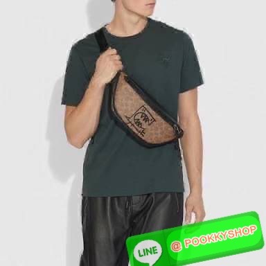 Coach 962 Rivington Belt Bag in Signature Canvas with Coach Patch