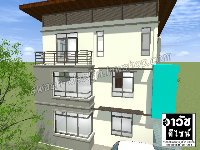 C0220 แบบบ้านพักอาศัย 3 ชั้น 3 ห้องนอน