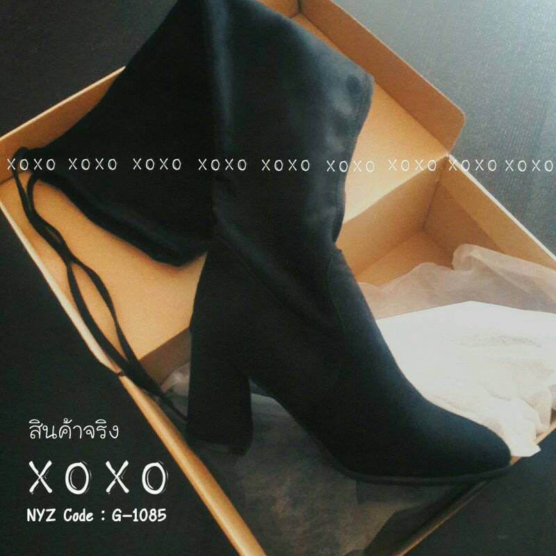 พร้อมส่ง ทันที Boots Celeb (เชือกผูกหลัง) รุ่นใหม่ล่าสุด รุ่นนี้ใส่แล้วขาดู เรียวเล็กกว่าเดิม งานเกาหลี บูทยาว คลุมเข่า รุ่นฮิต ที่สุด มาใหม่ เซเลปไทย เทศ แห่ใส่เพียบ วัสดุหนังสักราจ อุ่นเมื่อสวมใส่ ใส่แล้วขาดูเรียวยาว ด้านหน้าเชฟไล่ตัววี ไม่บีบเท้าใส่สบา