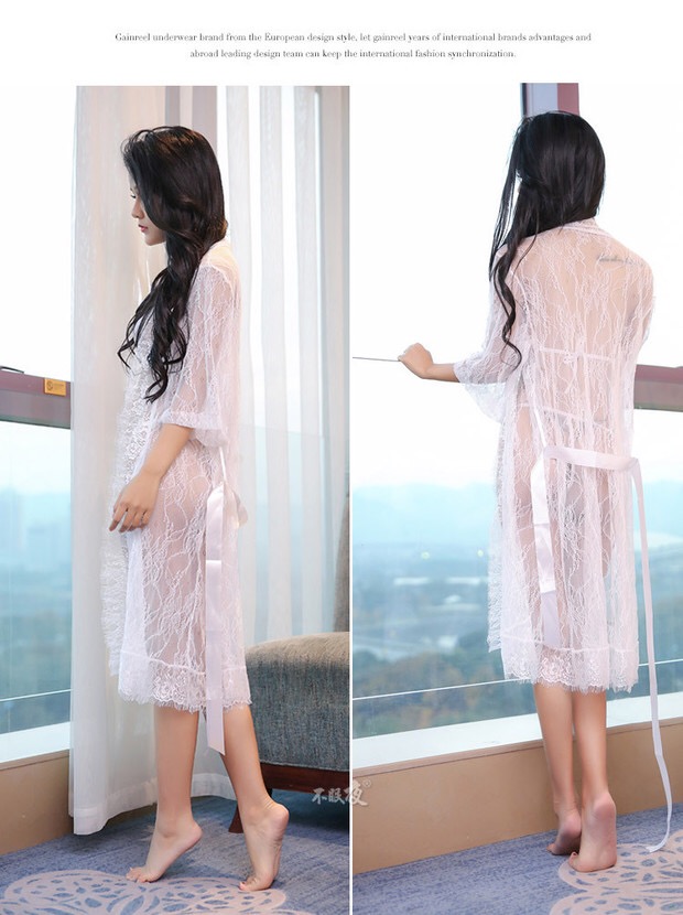 เซ็ทชุดคลุม ลูกไม้ ชุดคลุม ซีทรู สีขาว+ Bikini ลูกไม้สีขาวเข้าชุด เนื้อผ้า ลูกไม้สวย หรูเซ็กซี่มากคะ