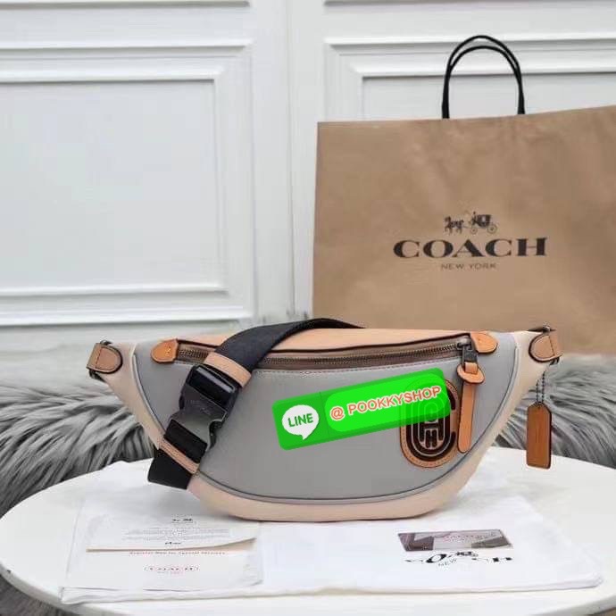 Coach 962 Rivington Belt Bag in Signature Canvas with Coach Patch