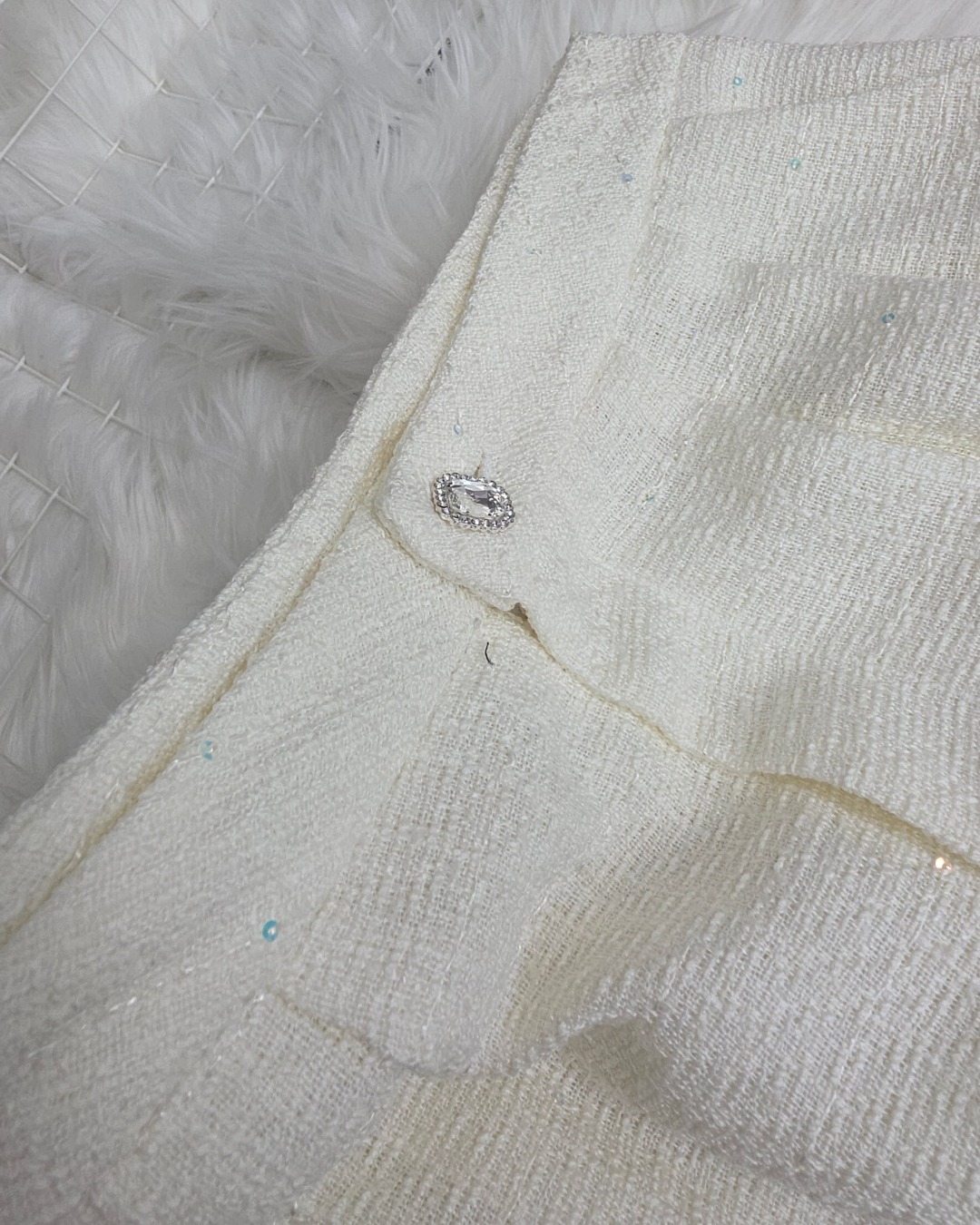 ชุดเซทแฟชั่น เซ็ตเสื้อเกาะอกทรงหลวม+กางเกงเอวสูงขากระบอกกว้าง