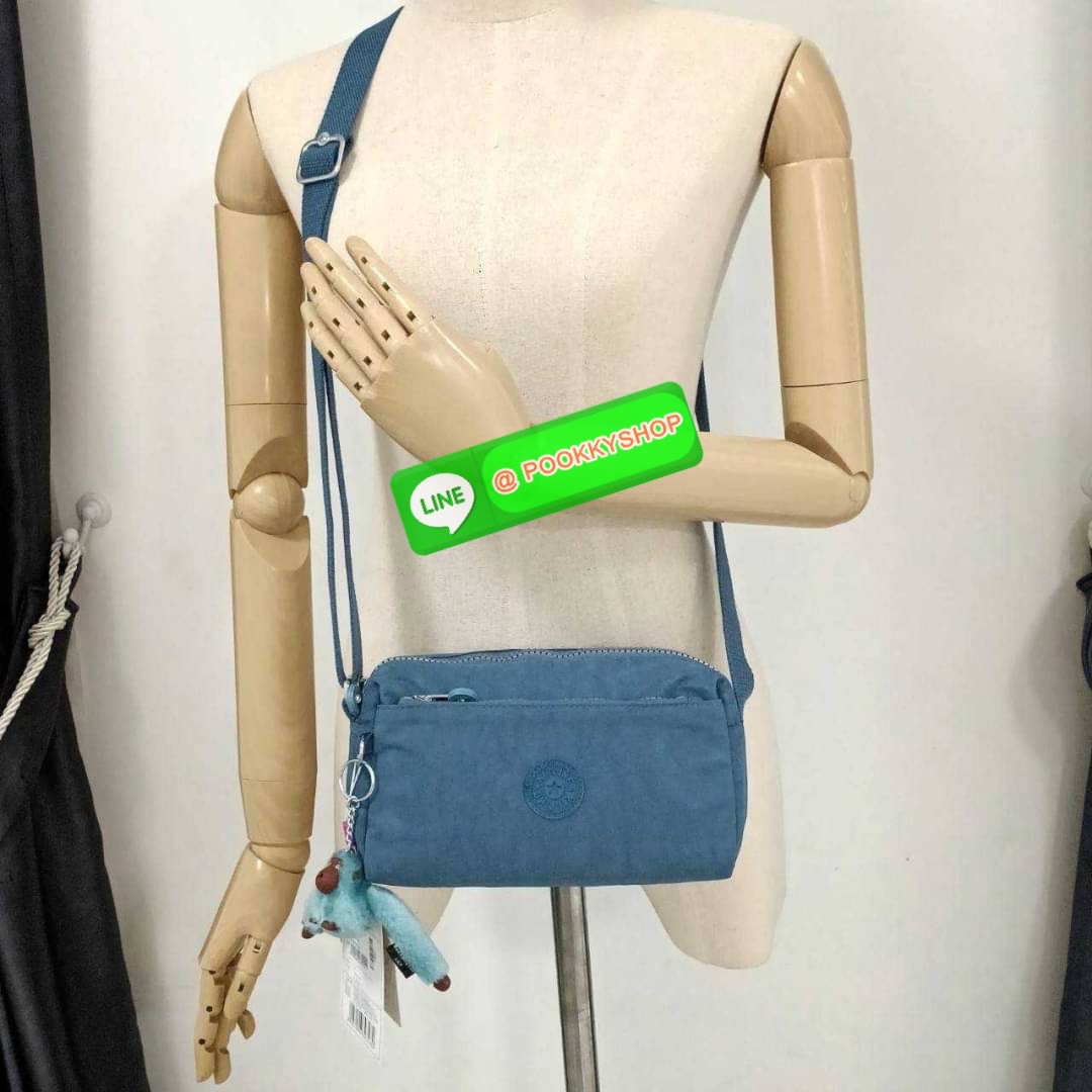 KIPLING Monkey program K16217 Seoul up sling bag รุ่น 3 ซิป สะพายข้าง ขนาดเล็กทรงสี่เหลี่ยมผืนผ้า วัสดุ Nylon 100% หลากหลายฟังก์ชั่นใช้งาน ครบครันในใบเดียว