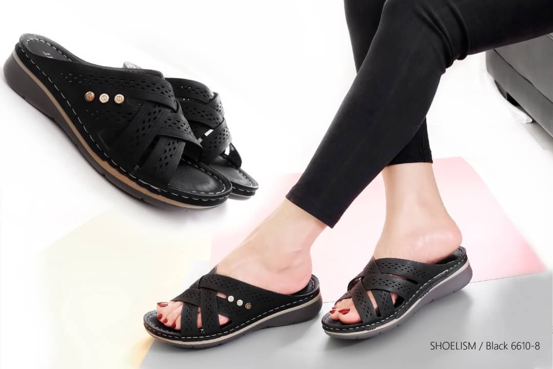 รองเท้าแฟชั่น รหัส 6610-8 รองเท้าเพื่อสุขภาพ ทรงสวม สวยคลาสสิค หนังนิ่ม พื้นขนมปังนิ่ม สไตล์ลำลอง งานสวย ใส่สบาย แมทสวยได้ทุกชุดจร้า!!