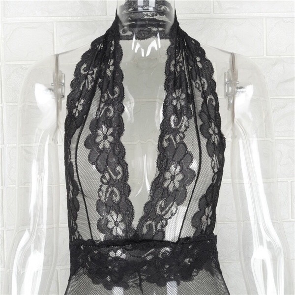 ชุดเซ็กซี่ ชุดวันพีซ เต็มตัว ผ้าซีทรู ขอบเล่นลายลูกไม้ สีดำ ผ้านุ่ม ใส่สบาย สวยเซ็กซี่ และเปรี้ยวจี๊ดส์มากๆ คะ ขนาด free size (เนื้อผ้ายืดหยุ่นได้มากเลยคะ)