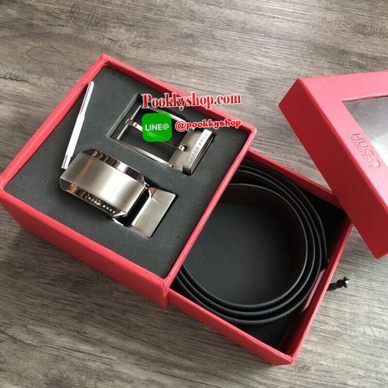 HUGO BOSS Belt and Buckle Set เซตสุดคุ้ม!! เข็มขัด + หัวเข็มขัด 2 ชิ้น จะมอบเป็นของขวัญหรือใช้เองก็แนะนำเลยค่าา