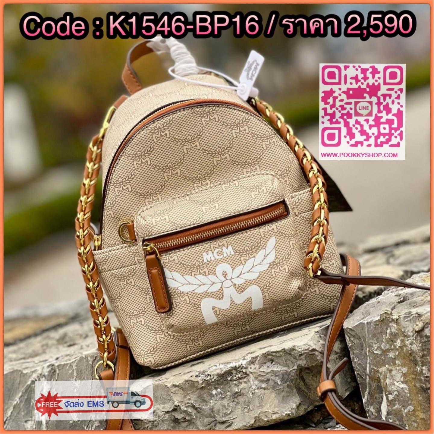 📸NEW NEW NEW!🎉🎉 เข้าแล้วสาวๆท่านใดรออยู่ จัดได้เลยค่าา อย่ารอช้าก่อนหมด! LAURETOS MCM STARK BACKPACK 📣พร้อมส่ง! บอกก่อนเลยน้องน่ารัก น่าใช้มากๆ พกพาติดตัวได้ตลอดเลยจริงๆค่า ใครมีแพลนเที่ยว ตปท.หน้าหนาวนี้จัดไปเลยค่าา สวยฉ่ำ