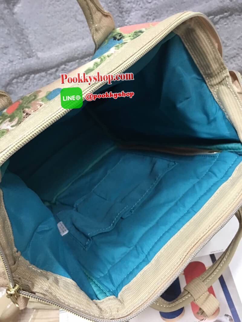 งาน3ป้าย ❤️ ภายในมีวดป((code) ❤️ ดุมCarrot New collection 2017!! กับ Anello Cotton backpack Flower pattern สไตล์วินเทจ ผ้าcottonแท้ ปากกระเป๋ามีโครงเป็นสัญลักษณ์ หูจับมีตัวล้อค ด้านหลังมีซิปเปิดปิดเพื่อหยิบจับของด้านในได้ ภายในกว้าง ใส่a4ได้