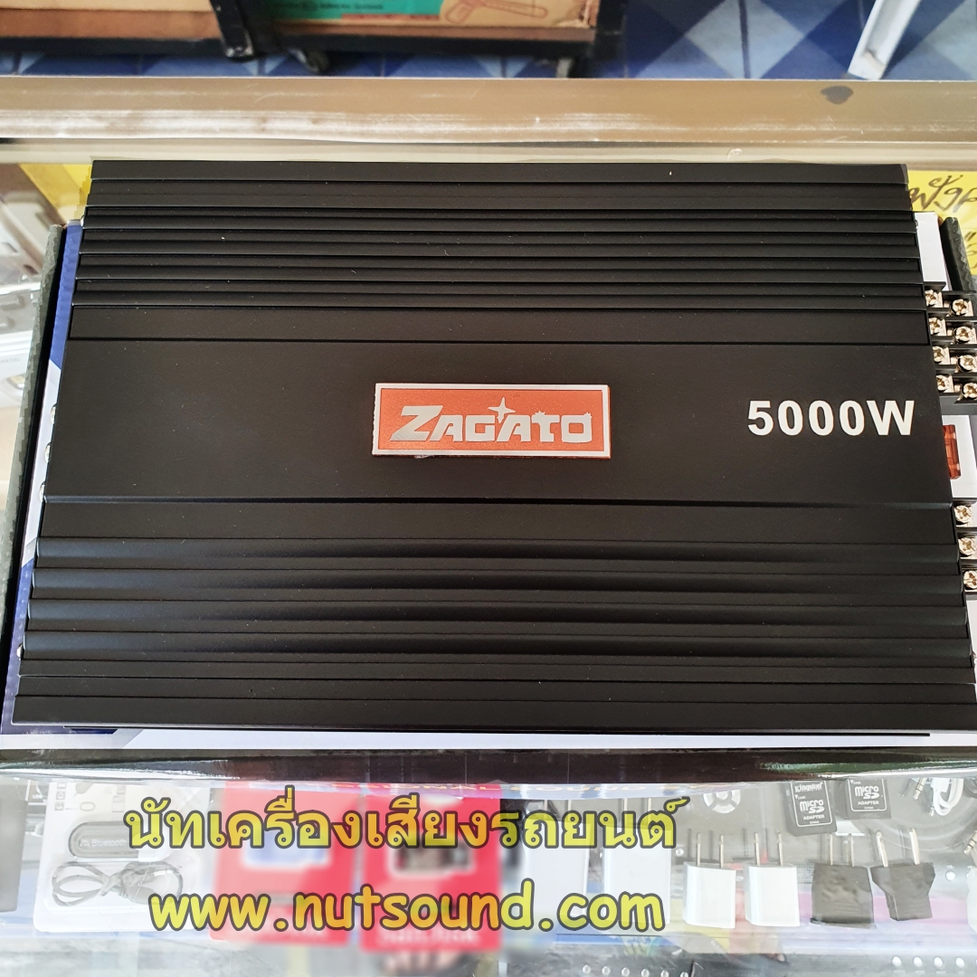 เพาเวอร์แอมป์ 4ch 5000w ยี้ห้อ ZOGATO เพาเวอร์แอมป์รถยนต์ 4 ch สำหรับขับกลางแหลม