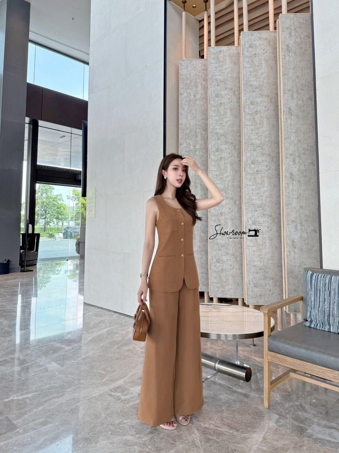 ชุดเซทแฟชั่น ชุดเซ็ทผ้าดีมาก บุซับ อัดกาว เสื้อ+กก.ขายาว ตัวเสื้อคัตติ้งเนี้ยบ