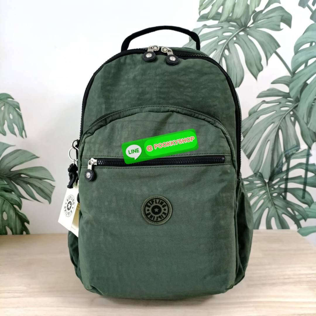 KIPLING Seoul Large 15" Laptop Backpack กระเป๋าเป้สะพายหลัง วัสดุด้านนอก Nylon ซับใน Polyester รุ่นใหม่เหมาะสำหรับเดินทางระยะสั้น จะซื้อใช้เองหรือมอบเป็นของขวัญก็สวยถูกใจผู้รับค่ะ💖