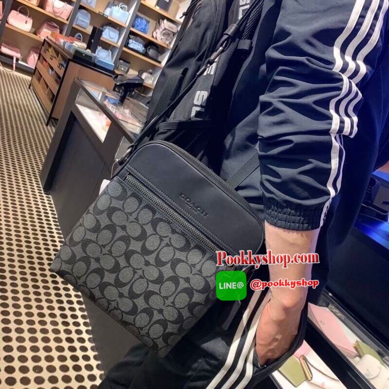 🌼พร้อมส่ง🌼 กระเป๋าผู้ชาย Coach F68014 Houston flight bag