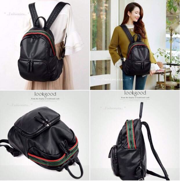 เข้าเพิ่มล็อตใหม่ ITEM SO HOT!!! KOREA HOT TREND LEATHER BACKPACK Item ฮ็อตๆที่ไม่ควรพลาด หน้าฝนมาแล้วรออะไร จัดเป้กันน้ำ ไปใช้กันนะคะ กระเป๋าเป้ทรงสะพายหลัง วัสดุ pu เนื้อหนานิ่มงานคุณภาพเกรด AAA ตัดเย็บแบบเท่ห์ๆ แต่งขอบผ้าสไตล์งานแบรนด์ มีช่องใส่ของด้าน