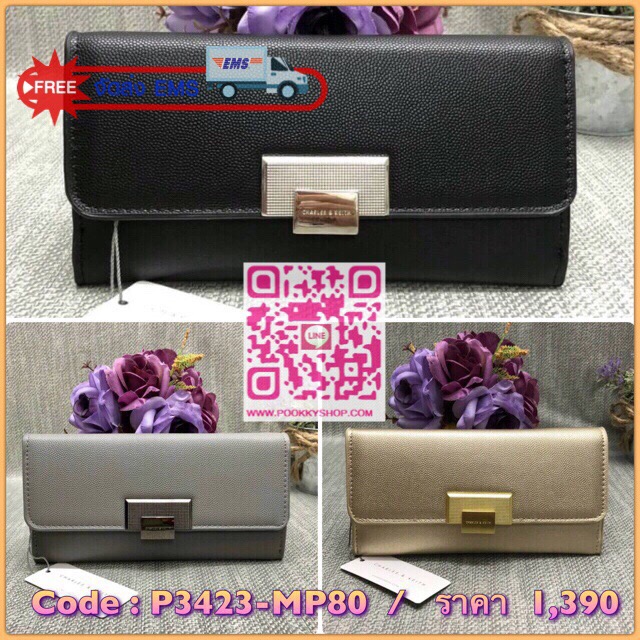 New!!! CHARLES & KEITH WALLET BAG เข้าใหม่ค่ะ!!! กระเป๋าสตางค์ใบยาว หนังคาร์เวียผสมหนังเรียบ สวยหรู ดูดี มากๆค่ะ คอนเฟิร์ม !!! กระเป๋าแบ่งเป็นสองด้าน ด้านหน้าแบบกดล็อคมีช่องโล่ง ใส่ธนบัตรช่องซิปใส่เหรียญ และช่องใส่บัตรต่างๆ อีกด้านเป็นกระดุม สำหรับใส่บัตร