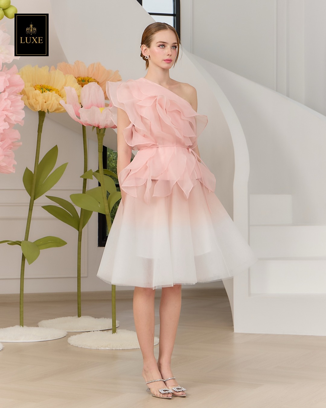 เสื้อแฟชั่น เสื้อแขนกุดไหล่เดียว