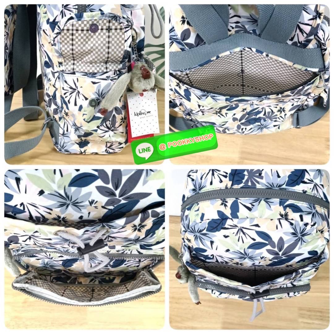 Kipling City Pack Medium Backpack กระเป๋าเป้ Kipling ขนาดกลาง วัสดุ Polyester 100% มีหูหิ้วด้านบน -ด้านหลัง มีซิปหลัง 1ช่องลึก -ด้านข้างมีช่องใส่ของเล็กน้อยทั้ง 2 ด้าน เปิด-ปิด ด้วยกระดุมแม่เหล็ก -ด้านหน้ามีช่องซิปใส่ของแยก 1 ช่อง และ ช่องปรับขนาดด้วยสายล