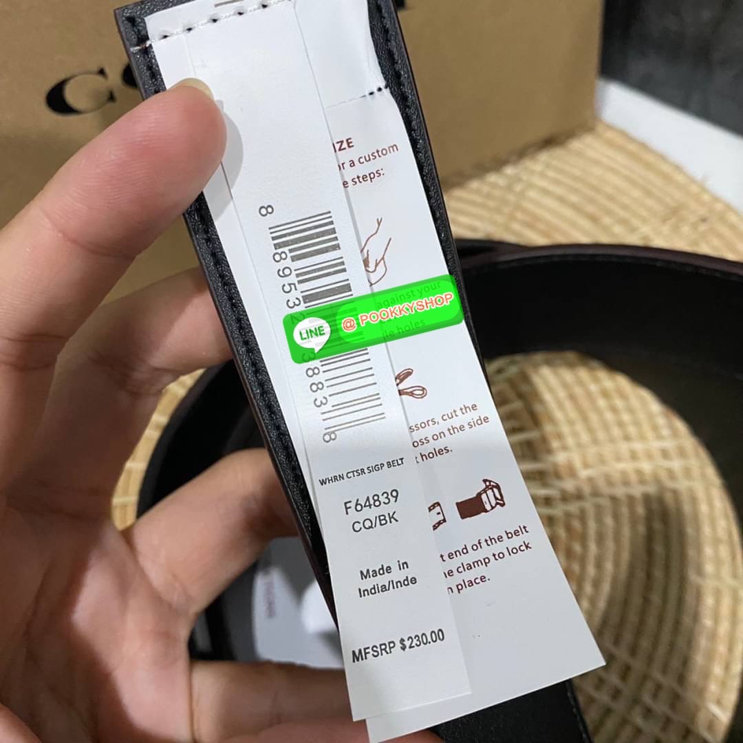 Coach Men’s Belt Double Buckle Double Sided Box Set Belt For Gift Coach Set เข็มขัดสำหรับผู้ชาย ภายในเซทมีสายเข็มขัด วัสดุ PVC 1 เส้น และ หัวเข็มขัด 2 แบบ2สไตล์ หัวเข็มขัดปั้มแบรนด์ รุ่นนี้สามารถหมุนกลับด้านสลับใช้งานง่ายทั้ง2ด้าน สายเข็มขัดปรับระดับได้เจ