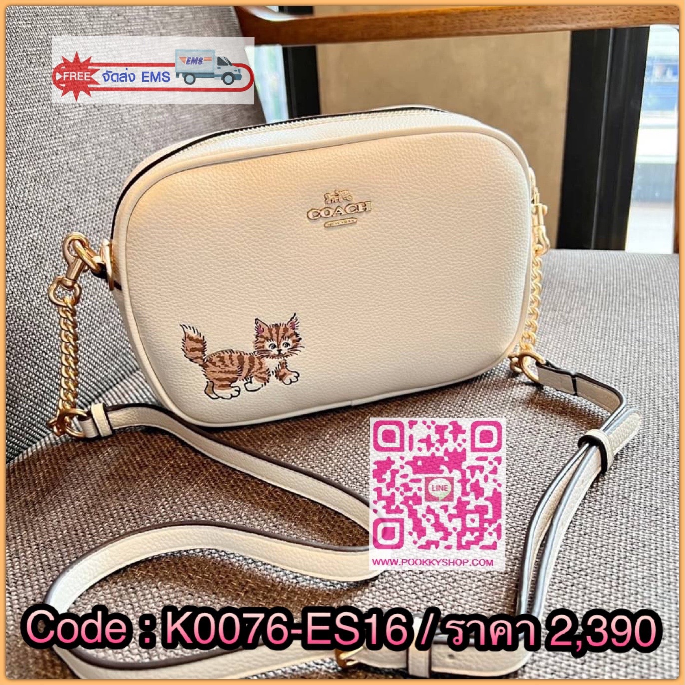 COACH JAMIE CAMERA BAG WITH DANCING KITTEN ((Cc790)) พร้อมส่ง น้องแมวน่ารักใหม่ล่าสุด ยังไม่เข้าไทยค่ะ! กระเป๋าสะพายแบบครอสบอดี้ร์ รุ่นนี้ใช้หนังแท้ชั้นดีที่สุด หนังจะมีความนิ่ม ละมุน สัมผัสแล้วหลงรักแน่นอน คอนเฟิร์มค่ะ! เปิด-ปิดกระเป๋าด้วยซิป ภายในใส่กระ