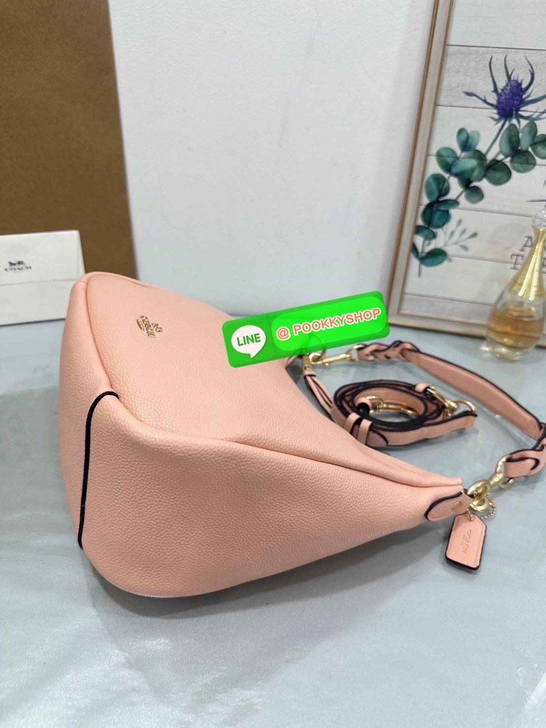 Coach C9190 Jules Hobo Shoulder Crossbody bag Refined pebble leather Inside zip and multifunction pockets Zip-top closure, fabric lining Detachable handle with 11" drop Outside zip pocket