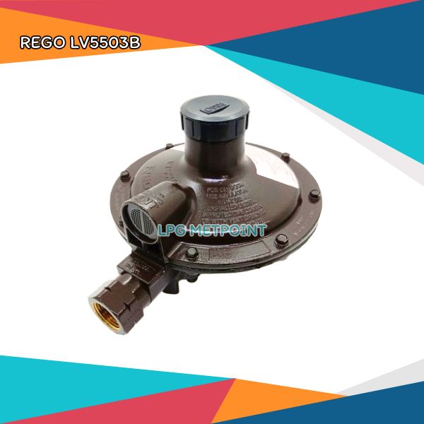 หัวปรับแก๊สแรงดันต่ำ(Low Regulator ยี่ห้อ Rego FNPT3/4"-FNPT1") รุ่น LV5503B8