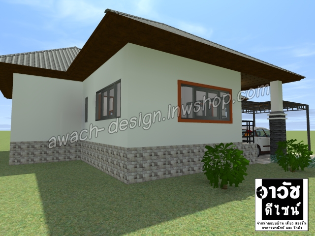 B112 แบบบ้านชั้นเดียว 3 ห้องนอน