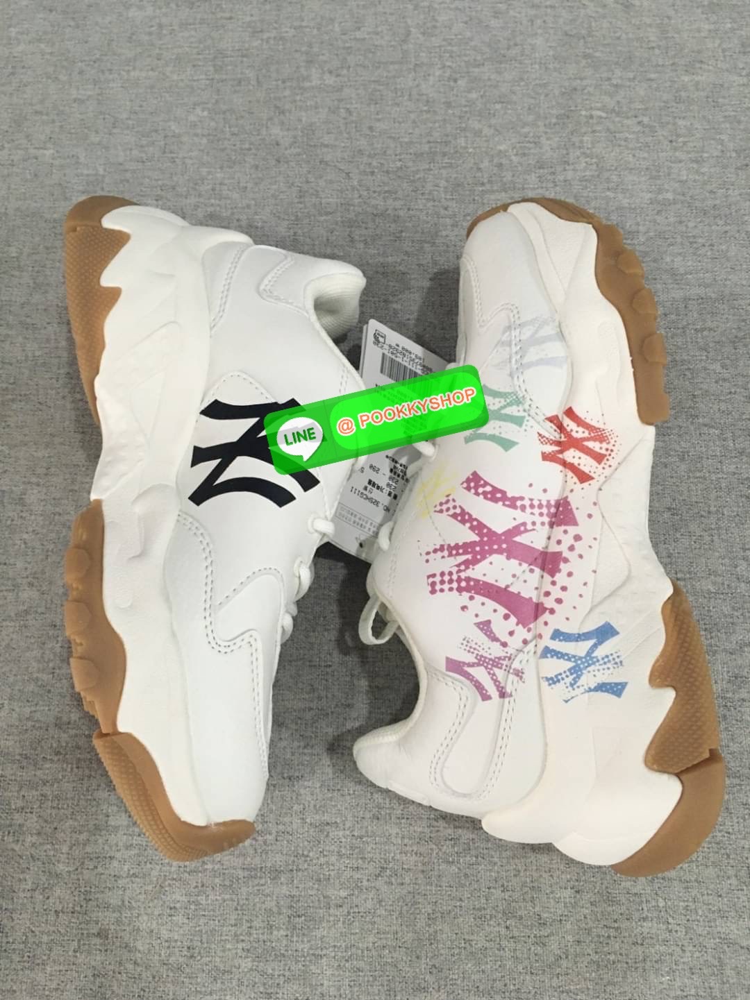 New โลโก้รุ้ง พื้นยาง MLBBIGBALL CHUNKY NEWYORKYANKEES