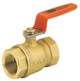 บอลวาล์วทองเหลือง KITZ ด้ามส้ม 400PSI Size 3/4"