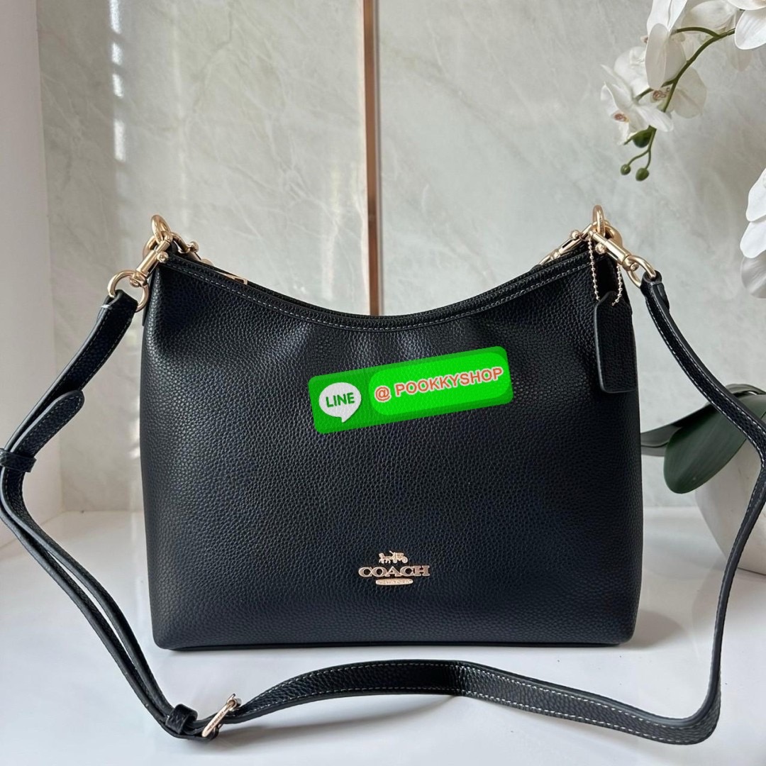 Coach Laurel Shoulder Bag Black CR148 🔖กระเป๋าสะพายข้าง/ไหล่ ทรง hobo สวยทันสมัยไม่มีเอาท์ 🔖วัสดุ : pebble leather 🔖เปิด - ปิด แบบซิปบน ภายในช่องโล่งกว้าง มีช่องรับแยกสองช่องมีซิปหนึ่งช่อง จุของได้เยอะ